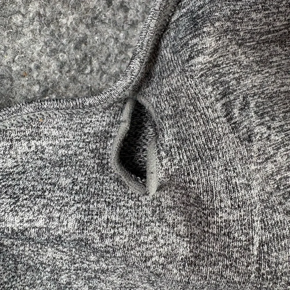 Puma Sports Bra Womens Medium Grey Racerback Heathered Removable Pads Activewear